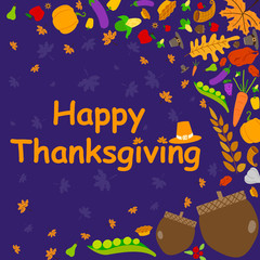 Happy Thanksgiving holiday greeting card