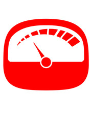 Display speedometer fuel gauge indicates empty fuel tank refuel