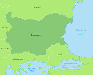 Bulgarien Karte - Grün