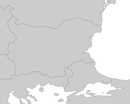 Bulgarien Karte - Grau