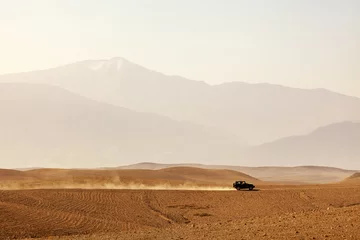 Cercles muraux Sécheresse Conduire à travers le désert