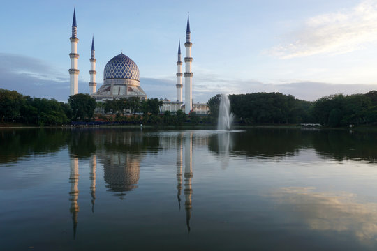 View of Blue mosque shah alam
