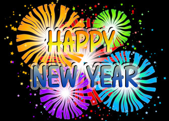 Happy New Year Fireworks 