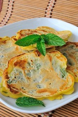 Frittelle di foglie di menta