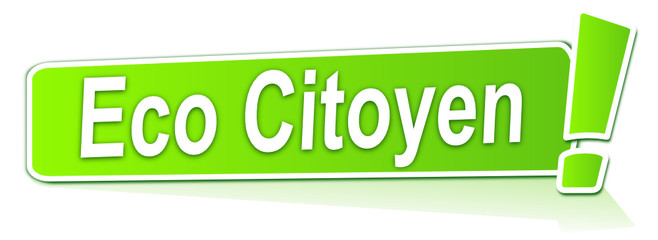 éco citoyen sur étiquette verte