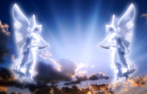 Angels with divine Light