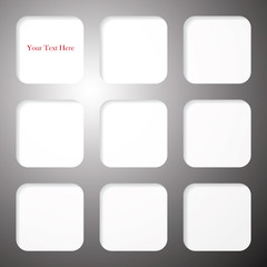 Abstract 3D Geometrical Round Corners Design.