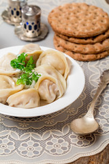 Homemade Meat Dumplings - russian pelmeni