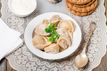Homemade Meat Dumplings - russian pelmeni