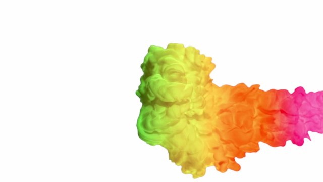 Thowing paint into water shooting with high speed camera, phantom flex.