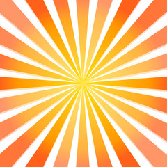 Fullscreen vector sun beam from center to the edges (yellow to d