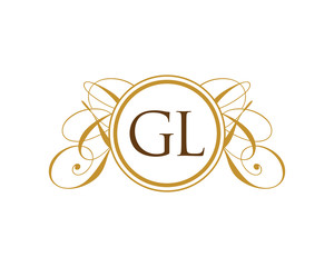 GL Luxury Ornament Initial logo