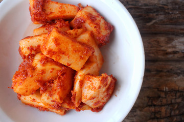 Daikon radishes kimchi korean food