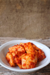 Daikon radishes kimchi korean food