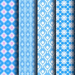 Blue and white patterned lines