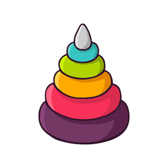 Toy pyramid isolated on white