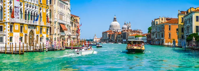 Plexiglas foto achterwand Canal Grande en de basiliek Santa Maria della Salute, Venetië, Italië © JFL Photography