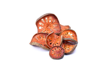 Fototapeta premium Bale Fruit dried tee Bale fruit Isolated on white. Bale fruit is