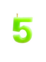 Colorful number candles