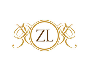 ZL Luxury Ornament Initial logo