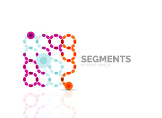 Vector outline minimal abstract geometric logo