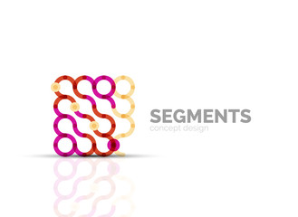 Vector outline minimal abstract geometric logo