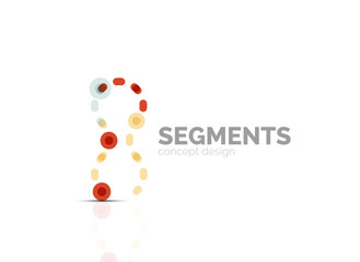 Vector outline minimal abstract geometric logo