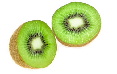 half kiwi fruit isolated