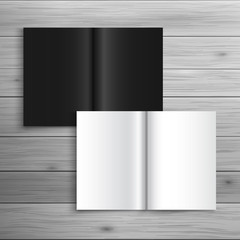 Blank folded brochure