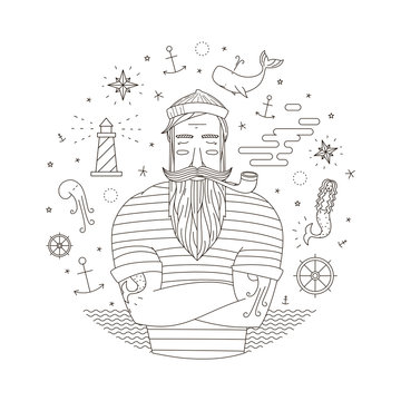vector print with sailor