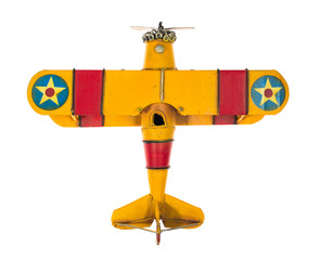 metal toy plane  isolated