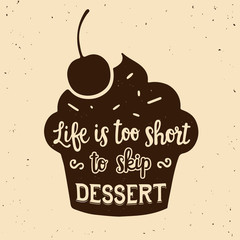 Dessert quote illustration