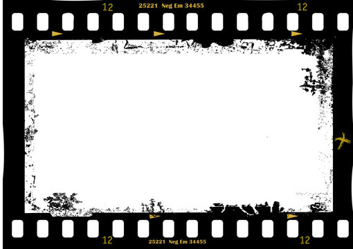 frame of film, grungy photo frame,with free copy space,vector