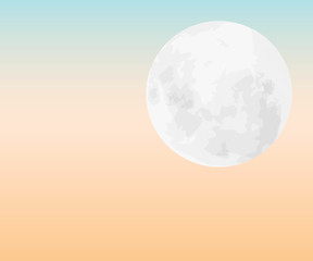 Full moon sunset sky background