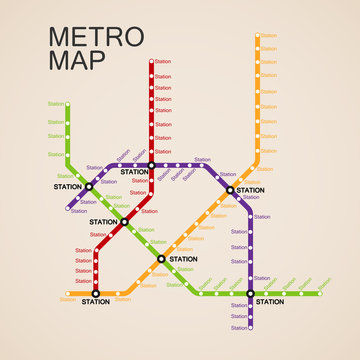 metro or subway map design