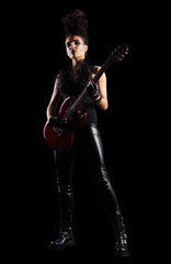 Obraz premium Rock musician with guitar