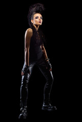 Rock musician isolated