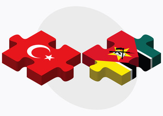 Turkey and Mozambique Flags