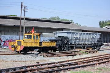 Obraz premium Maintenance train of State railway of thailand