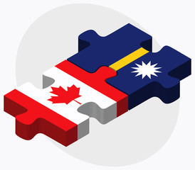 Canada and Nauru Flags