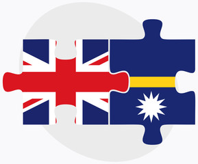 United Kingdom and Nauru Flags