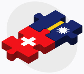 Switzerland and Nauru Flags