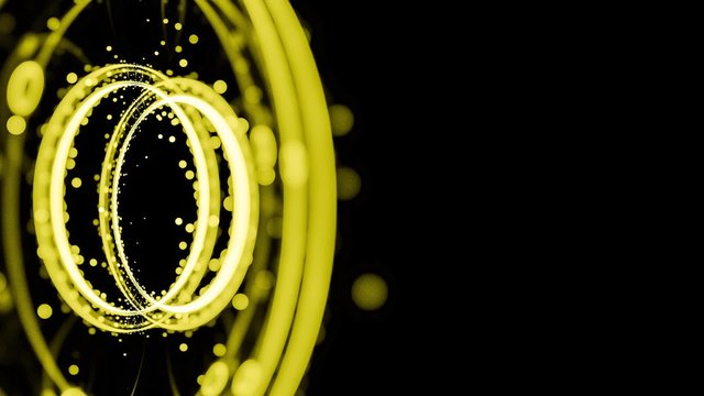 Rotator gelb, Fraktal Animation 3D