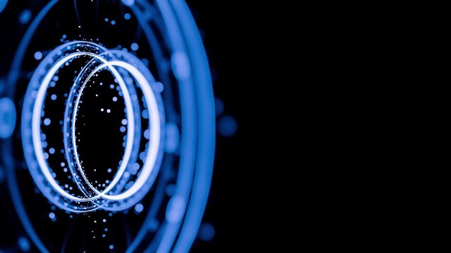 Rotator blau, Fraktal Animation 3D