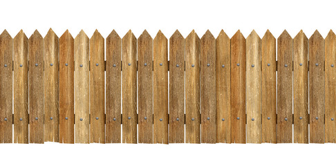 Wooden fence (clipping path included)