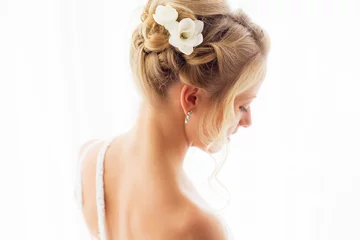 Woman hair style for wedding ceremony