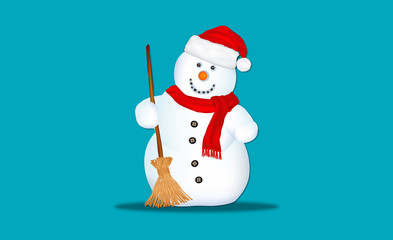 Christmas Snowman Vector