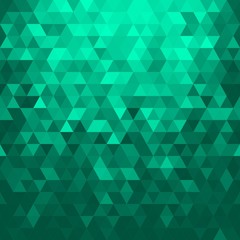 Fototapeta na wymiar Turquoise Triangles Seamless Pattern