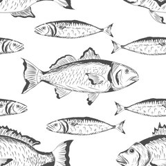 fish seamless pattern