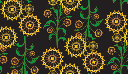 Seamless repeating floral pattern.Vector